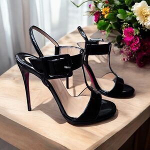 Christian Louboutin Patent Beltega 120 mm Heels (37.5)